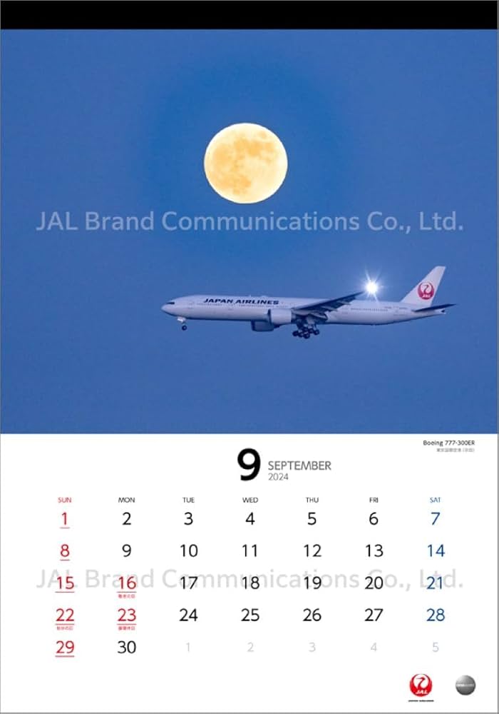 Amazon.co.jp: JAL「NIGHT FLIGHT」 2024年 カレンダー 壁掛け